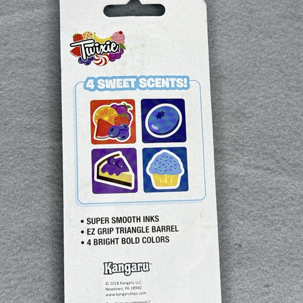 Twixie Scented Gel Pens 2 Packs Twin Tips 4 Bright Bold Colors Kangaru 2018 - Picture 7 of 8